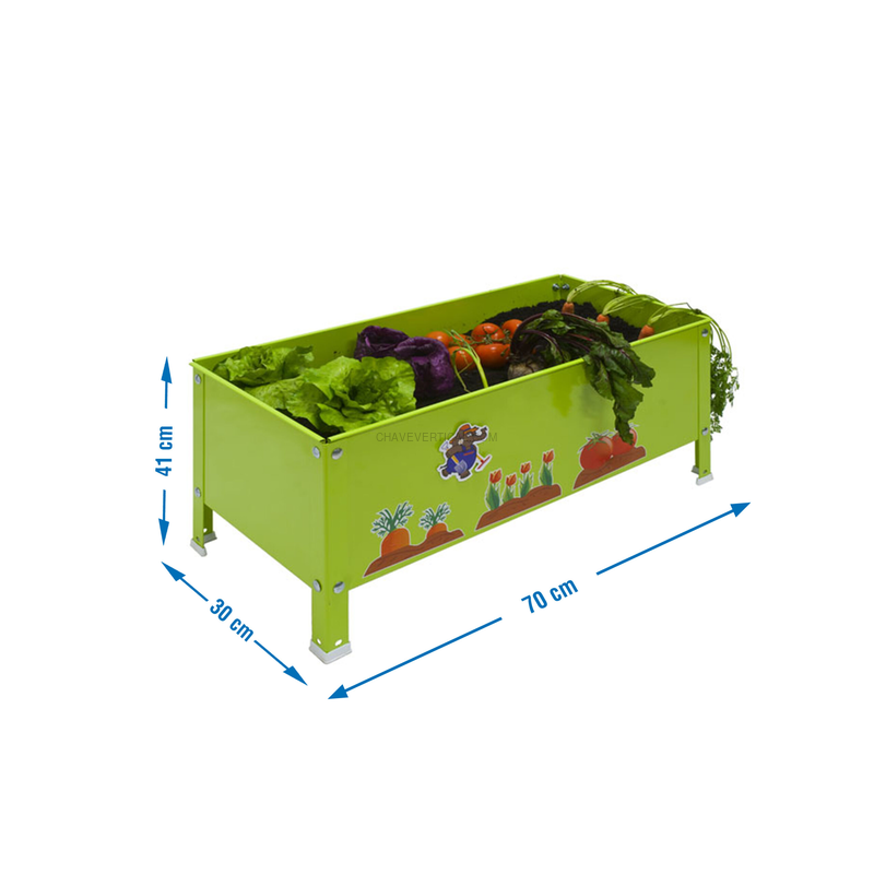 Contentor Metálico para Resíduos SIMONGARDEN URBAN KID 410X700X300 Verde-60L