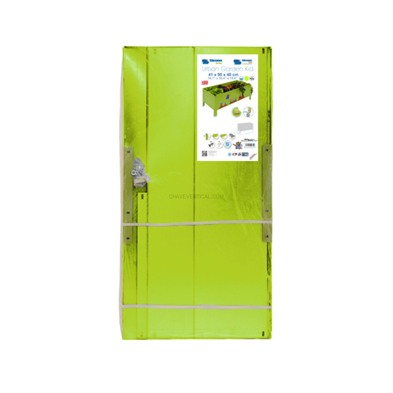Contentor Metálico para Resíduos SIMONGARDEN URBAN KID 410X700X300 Verde-60L