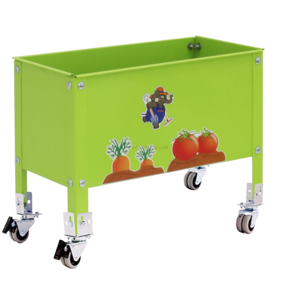 Contentor Metálico para Resíduos SIMONGARDEN URBAN KID Móvel 700X300 Verde-60L - 485 x 700 x 300 mm