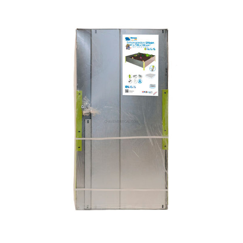 Contentor Metálico para Resíduos SIMONGARDEN URBAN Móvel 1200X1200 Verde/Galvanizado - 485 x 1200 x 1200 mm