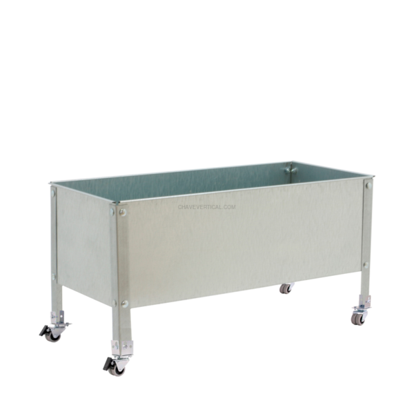 Contentor Metálico para Resíduos SIMONGARDEN URBAN Móvel 900X400 Galvanizado/Galvanizado - 485 x 900 x 400 mm