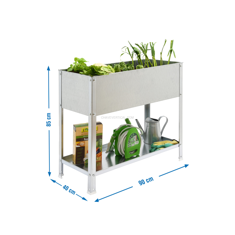 Contentor Metálico para Resíduos SIMONGARDEN URBAN TOP 850X900X400 Galvanizado/Galvanizado-100L