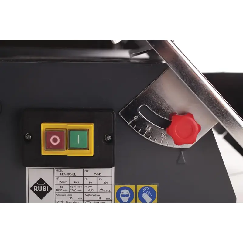 Cortador Manual de Ladrilhos e Azulejos RUBI Cortador Eléctrico Nd-180 230v-50hz Con Maleta ✅ 230v-50 Hz. 2800