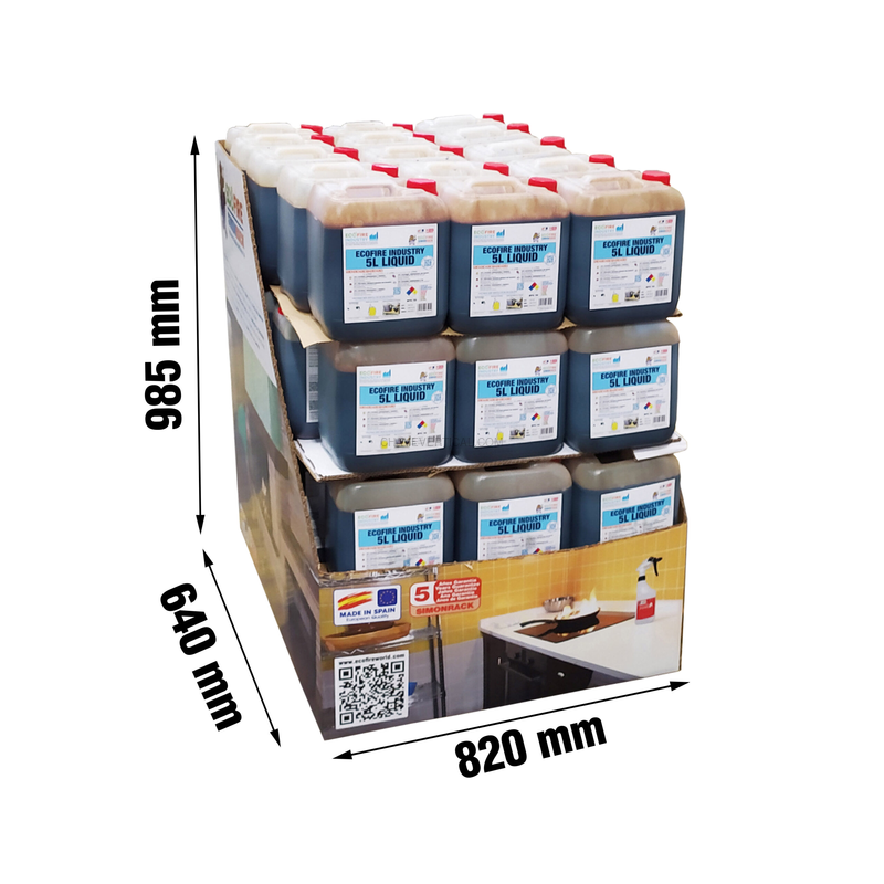 Equipamento de Segurança Contra Incêndios ECOFIRE IND0005 MINIBOX 60 UDS INDUSTRY 5 L - 985 x 820 x 640 mm