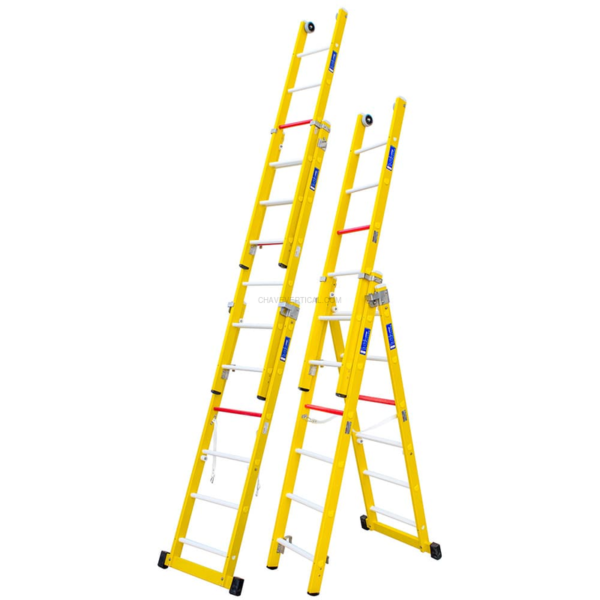 Escada de Fibra de Vidro Volta Pro 3 PERSUM 3×11 Degraus