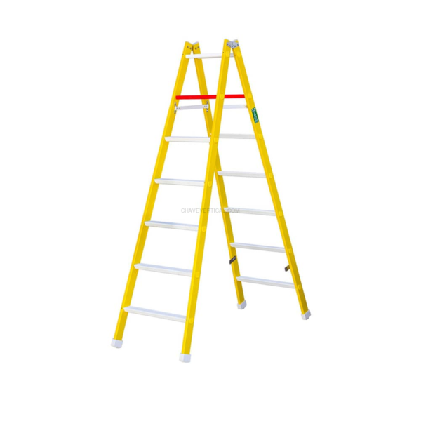 Escada de Fibra de Vidro Volta Pro Dual PERSUM 2×8 Degraus