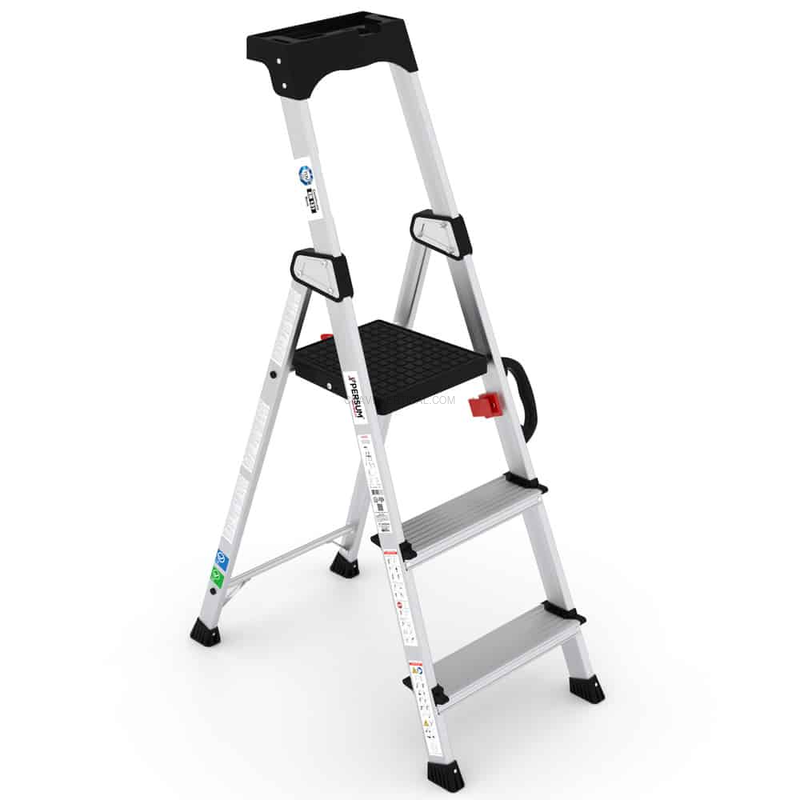 Escada Profissional de Alumínio Deluxe PERSUM 6 Degraus 150 KG