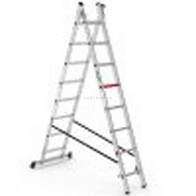 Escada Profissional PERSUM Iteem 2x6, Alumínio, 150 kg