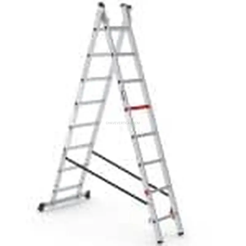 Escada Profissional PERSUM Iteem 2x6, Alumínio, 150 kg