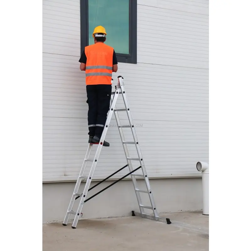 Escada Profissional PERSUM Iteem 2x6, Alumínio, 150 kg