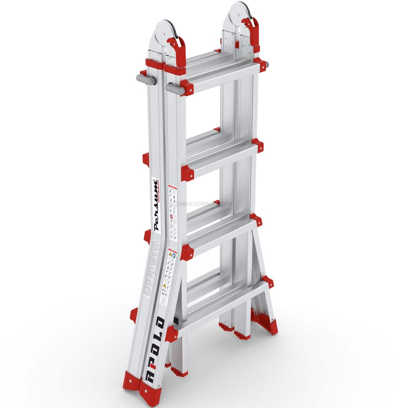 Escada Telescópica Profissional Apolo PERSUM 4×3 Degraus 150 KG