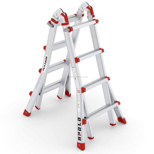 Escada Telescópica Profissional Apolo PERSUM 4×4 Degraus 150 KG