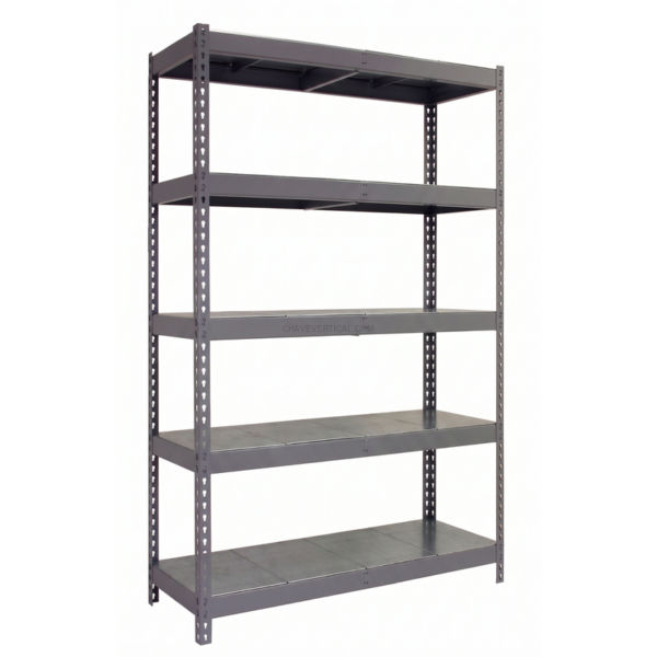 Estante Metálica BRICOFORTE 1204-5 METAL Cinzento/Galvanizado - 2000 x 1200 x 450 mm
