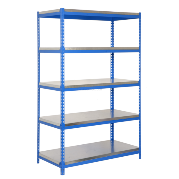 Estante Metálica BRICOFORTE 1206-5 METAL AZUL/Galvanizado - 2000 x 1200 x 600 mm