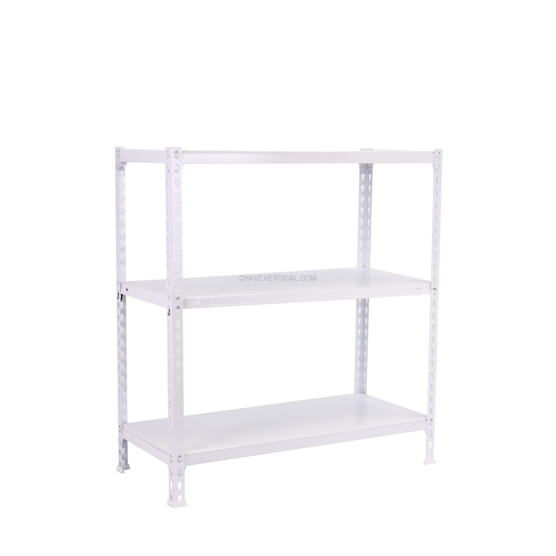 Estante Metálica ECOCLICK 3/300 900 Branco - 900 x 900 x 300 mm