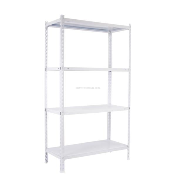 Estante Metálica ECOCLICK MINI 4/400 1500 Branco - 1500 x 800 x 400 mm