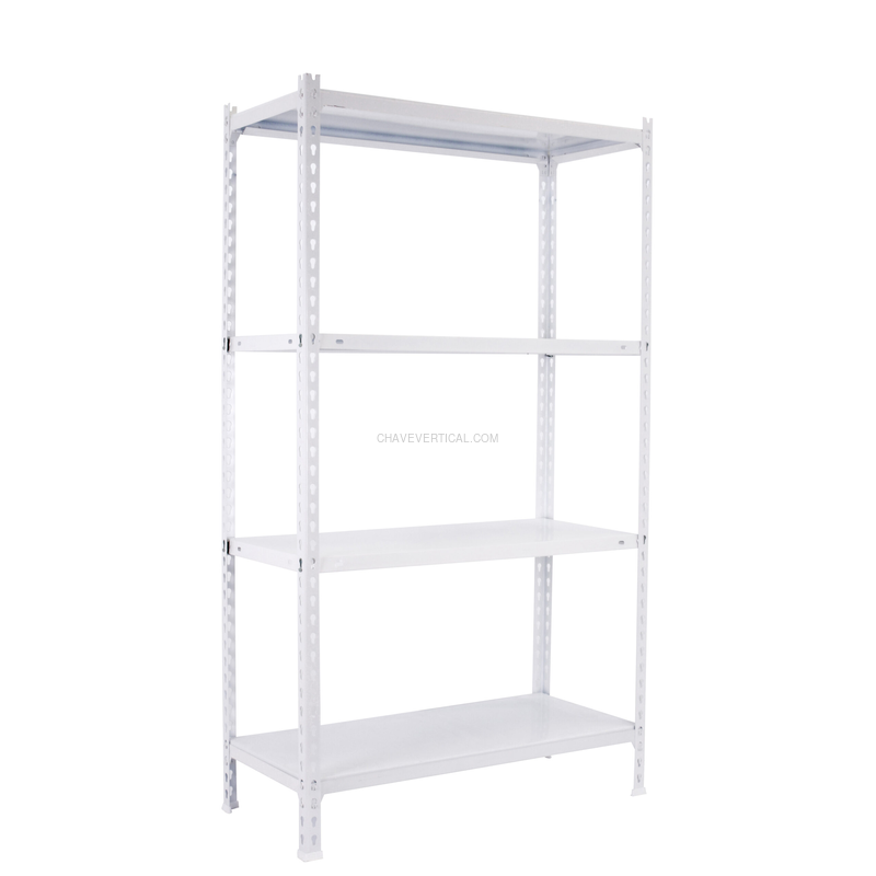 Estante Metálica ECOCLICK MINI 4/400 1500 Branco - 1500 x 800 x 400 mm