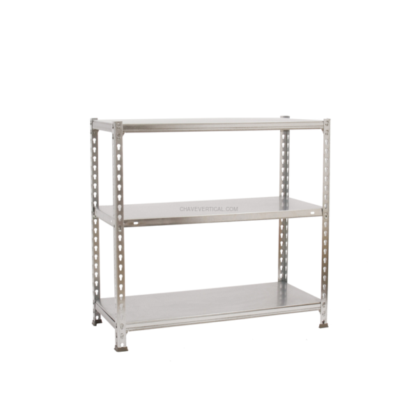 Estante Metálica ECOCLICK PLUS 3/400 900 Galvanizado - 900 x 1000 x 400 mm