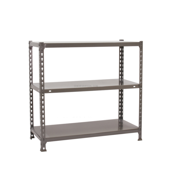 Estante Metálica ECOCLICK PLUS 3/500 900 Cinzento - 900 x 1000 x 500 mm