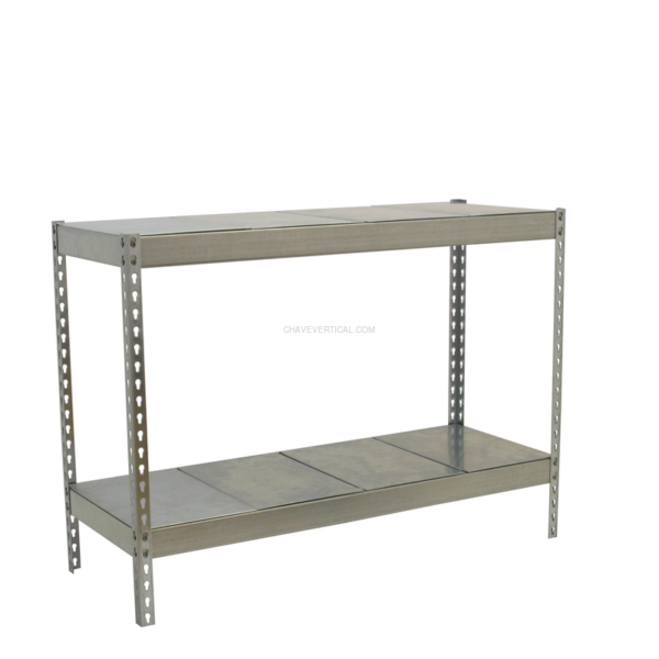 Estante Metálica ECOFORTE 1206-2 METAL 900 Galvanizado/Galvanizado - 900 x 1200 x 600 mm