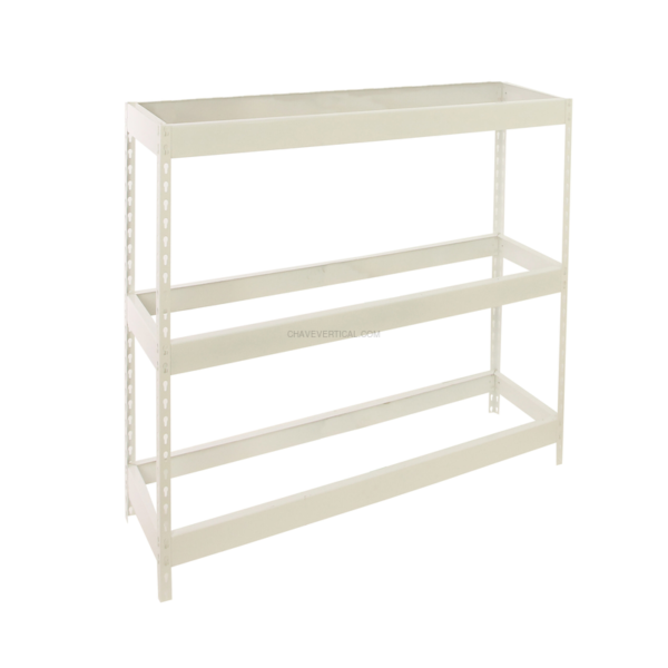 Estante Metálica ECOFORTE 1206-3 Branco - 2000 x 1200 x 600 mm