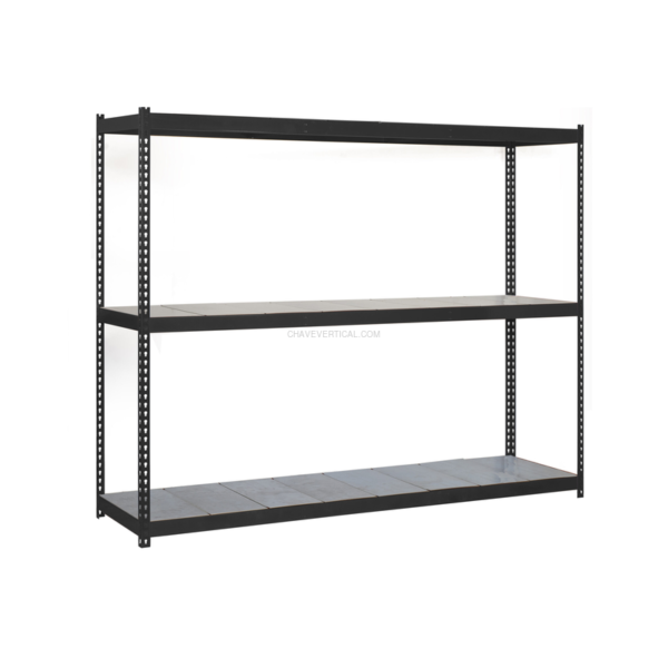 Estante Metálica ECOFORTE 1504-3 METAL Antracite/Galvanizado - 2000 x 1500 x 450 mm