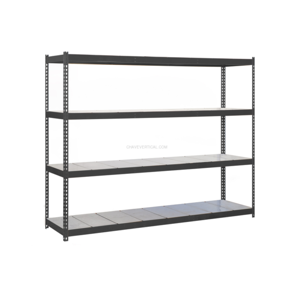 Estante Metálica ECOFORTE 1504-4 METAL Antracite/Galvanizado - 2000 x 1500 x 450 mm