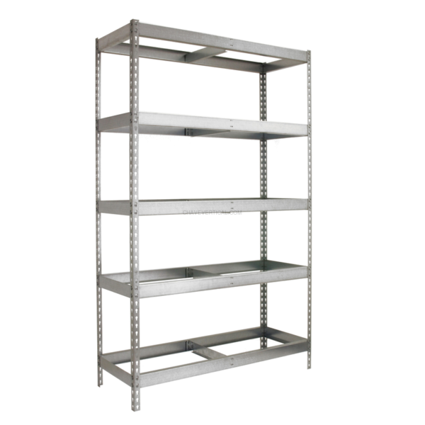 Estante Metálica ECOFORTE 1504-5 Galvanizado - 2000 x 1500 x 450 mm