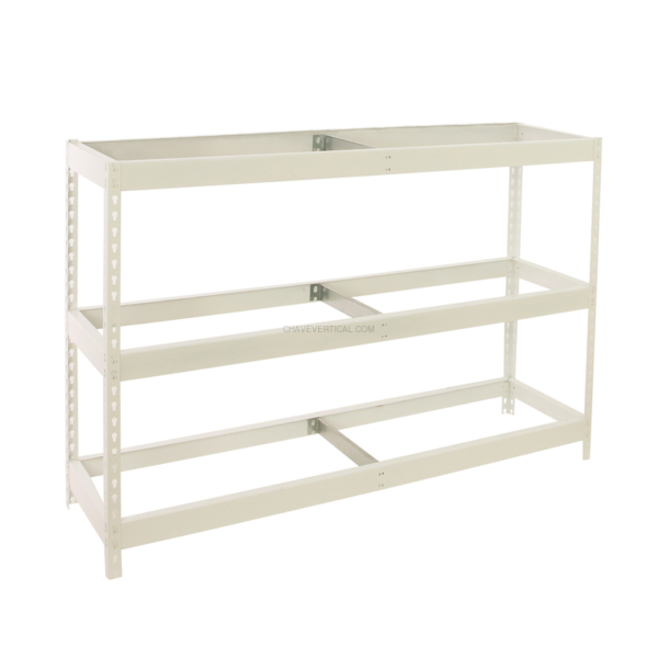 Estante Metálica ECOFORTE 1806-3 Branco - 2000 x 1800 x 600 mm