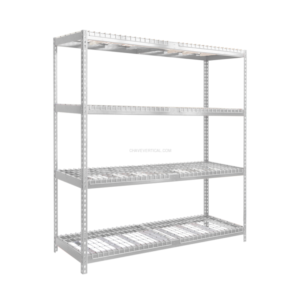 Estante Metálica ECOFORTE 1806-4 2500 REX Galvanizado - 2500 x 1800 x 600 mm