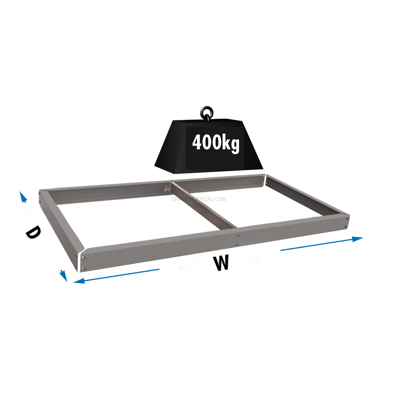 Estante Metálica ECOFORTE EA 1204 Cinzento - 65 x 1200 x 450 mm