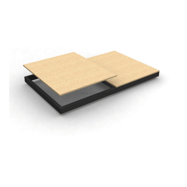 Estante Metálica ECOFORTE EA 1207 Aglomerado Antracite/Madeira - 77 x 1200 x 750 mm