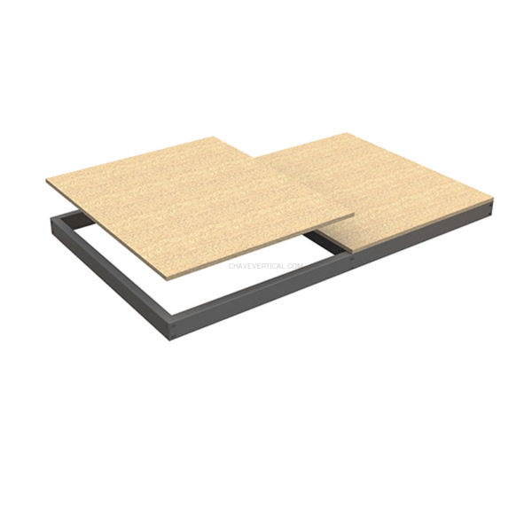 Estante Metálica ECOFORTE EA 1507 Aglomerado Cinzento/Madeira - 77 x 1500 x 750 mm