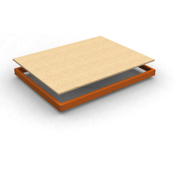 Estante Metálica ECOFORTE EA 1806 Aglomerado Laranja/Madeira - 77 x 1800 x 600 mm