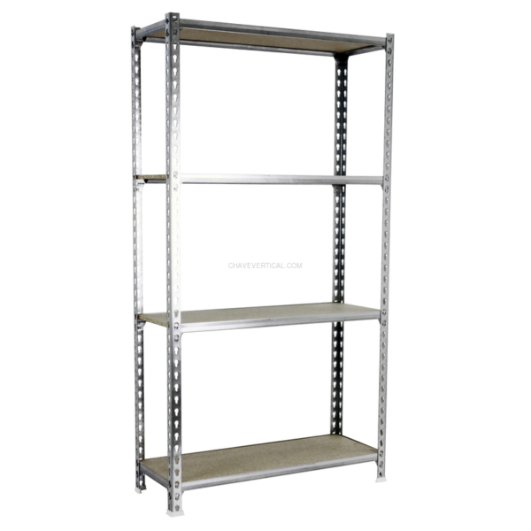 Estante Metálica MADERCLICK 4/300 1500 Galvanizado/Madeira - 1500 x 900 x 300 mm