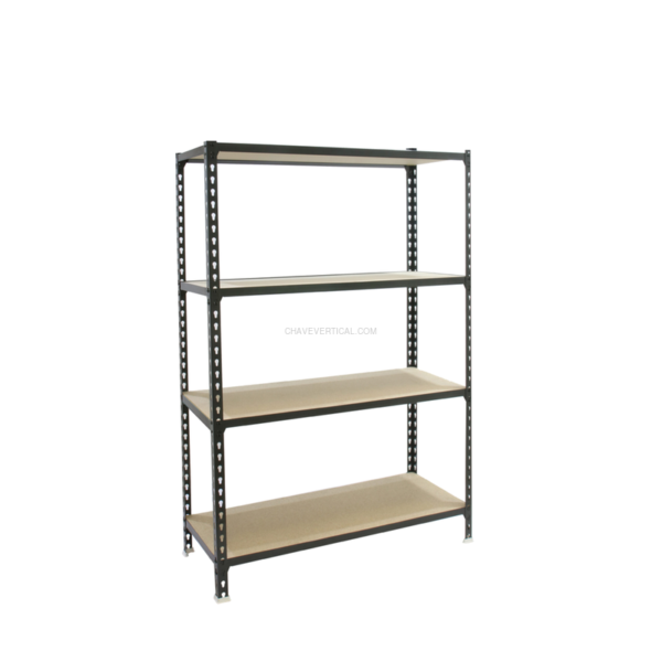 Estante Metálica MADERCLICK MEGAPLUS 4/300 1500 Antracite/Madeira - 1500 x 1200 x 300 mm