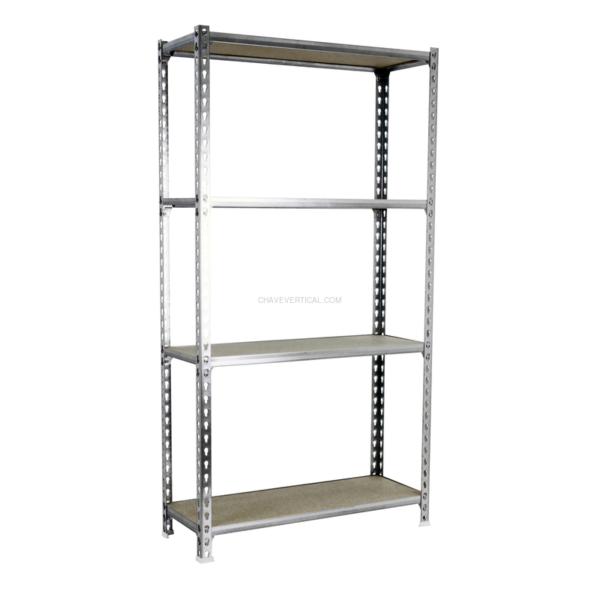 Estante Metálica MADERCLICK MEGAPLUS 4/500 1500 Galvanizado/Madeira - 1500 x 1200 x 500 mm