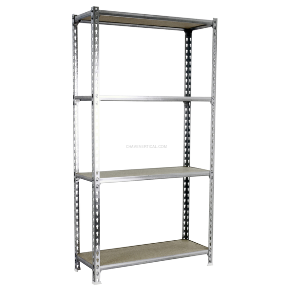 Estante Metálica MADERCLICK SUPERPLUS 4/500 1500 Galvanizado/Madeira - 1500 x 1100 x 500 mm