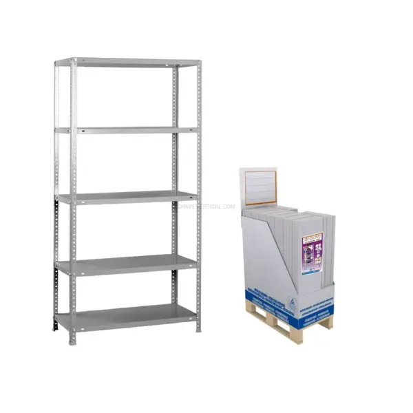 Estante Metálica MINIPROMOBOX 10 ADVANTAGE 5/400 Cinzento - 1800 x 900 x 400 mm