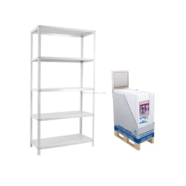 Estante Metálica MINIPROMOBOX 10 ADVANTAGE MINI 5/400 Branco - 1800 x 800 x 400 mm