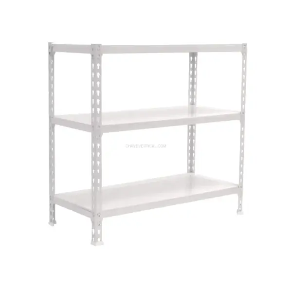 Estante Metálica SIMONCLICK MEGAPLUS 3/300 900 Branco/Branco - 900 x 1200 x 300 mm