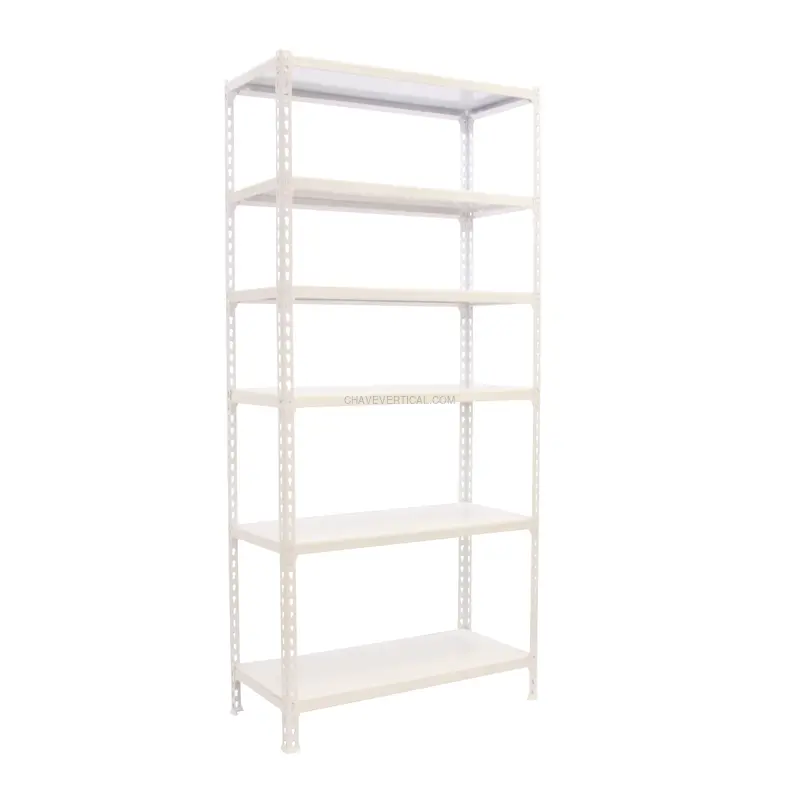 Estante Metálica SIMONCLICK MEGAPLUS 6/300 2500 Branco/Branco - 2500 x 1200 x 300 mm