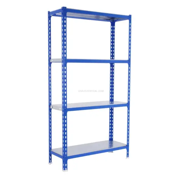 Estante Metálica SIMONCLICK MINI 4/300 1500 AZUL/Galvanizado - 1500 x 800 x 300 mm