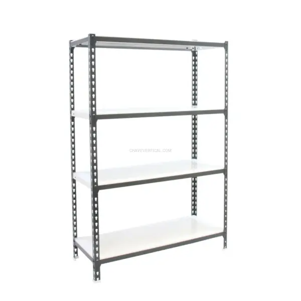Estante Metálica SIMONCLICK MINI 4/400 1500 Antracite/Branco - 1500 x 800 x 400 mm