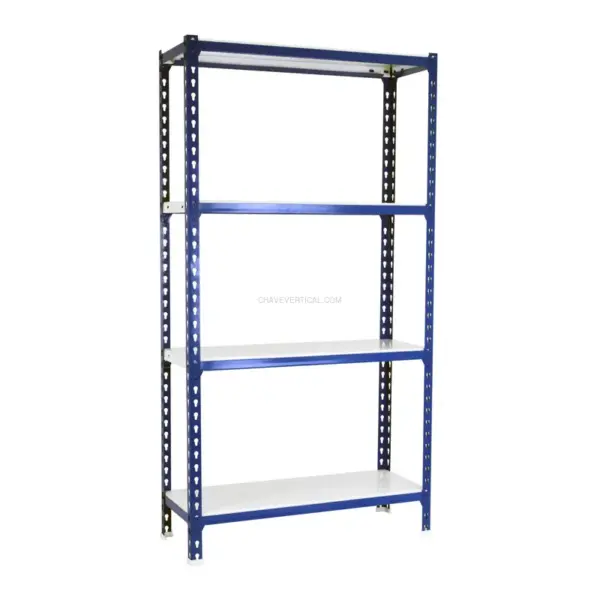 Estante Metálica SIMONCLICK MINI 4/400 1500 AZUL/Branco - 1500 x 800 x 400 mm