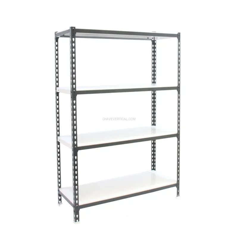 Estante Metálica SIMONCLICK MINI 4/500 1500 Antracite/Branco - 1500 x 800 x 500 mm