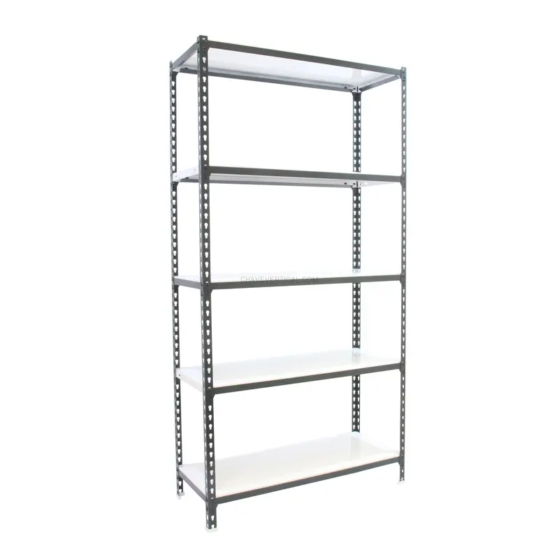 Estante Metálica SIMONCLICK MINI 5/300 Antracite/Branco - 1800 x 800 x 300 mm