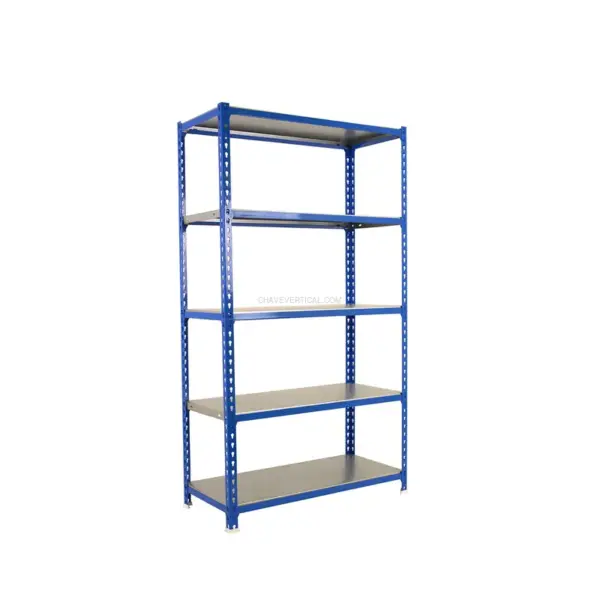 Estante Metálica SIMONCLICK MINI 5/300 AZUL/Galvanizado - 1800 x 800 x 300 mm