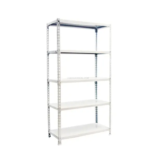 Estante Metálica SIMONCLICK MINI 5/300 Branco/Branco - 1800 x 800 x 300 mm