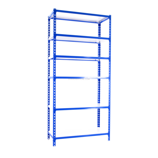 Estante Metálica SIMONCLICK MINI 6/300 AZUL/Branco - 2500 x 800 x 300 mm